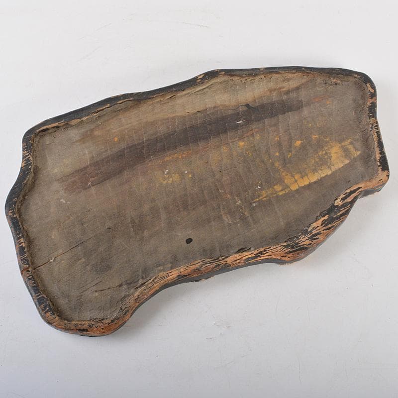 天然石　鑑賞石　梅花石　置物　重さ約24.8kg　唐木台付　M　R6821B