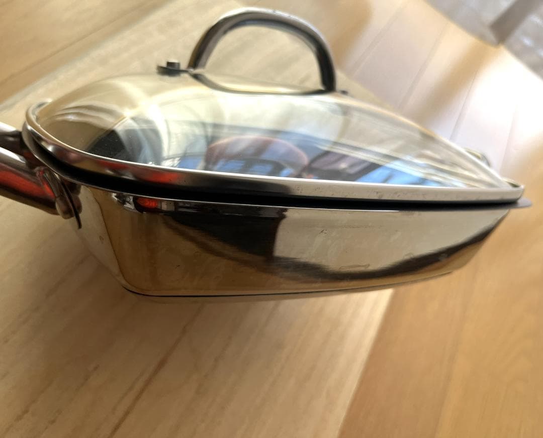 【美品】MEYER スクエアグリルパン 24cm グリルプレス付き