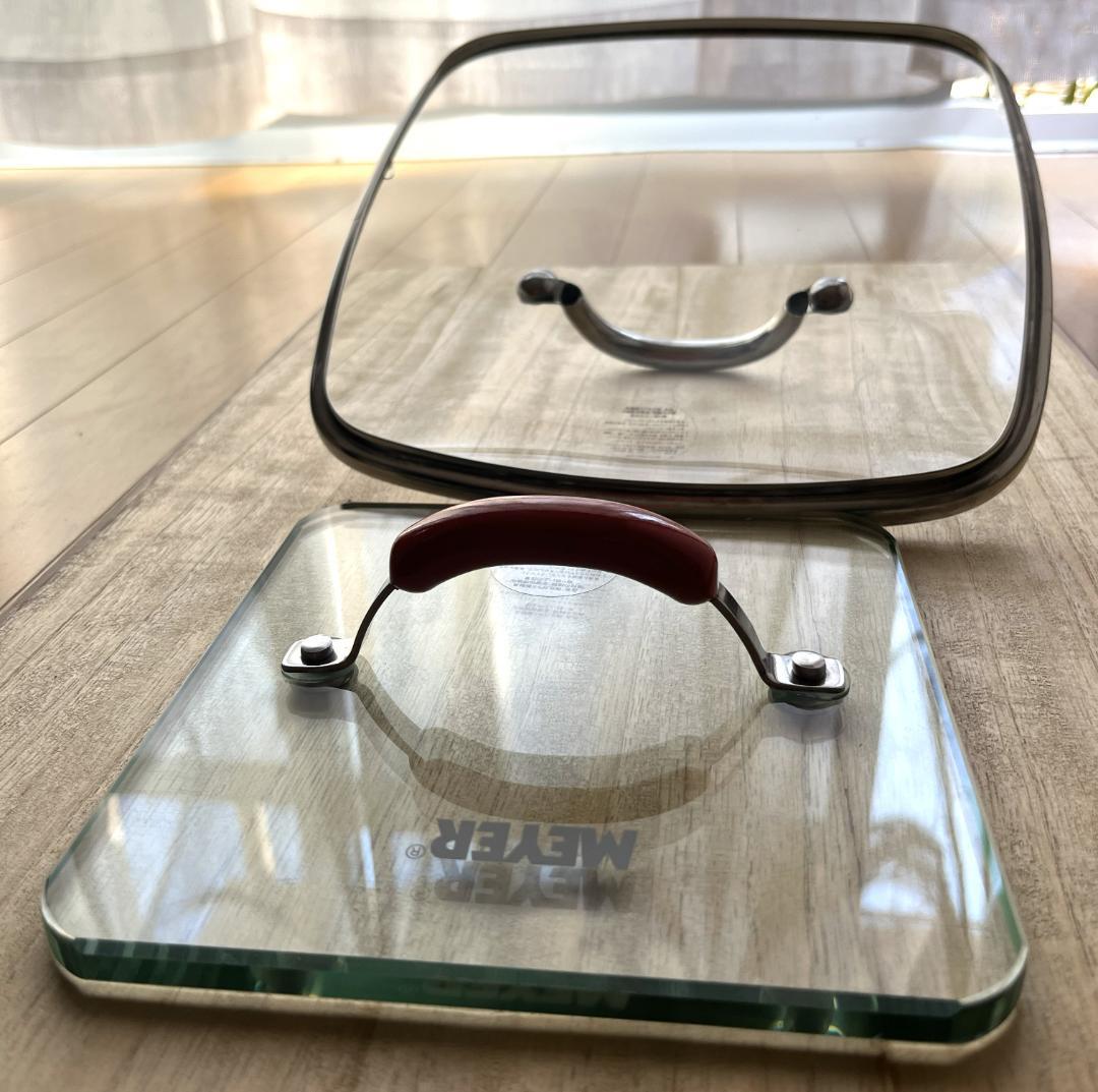 【美品】MEYER スクエアグリルパン 24cm グリルプレス付き
