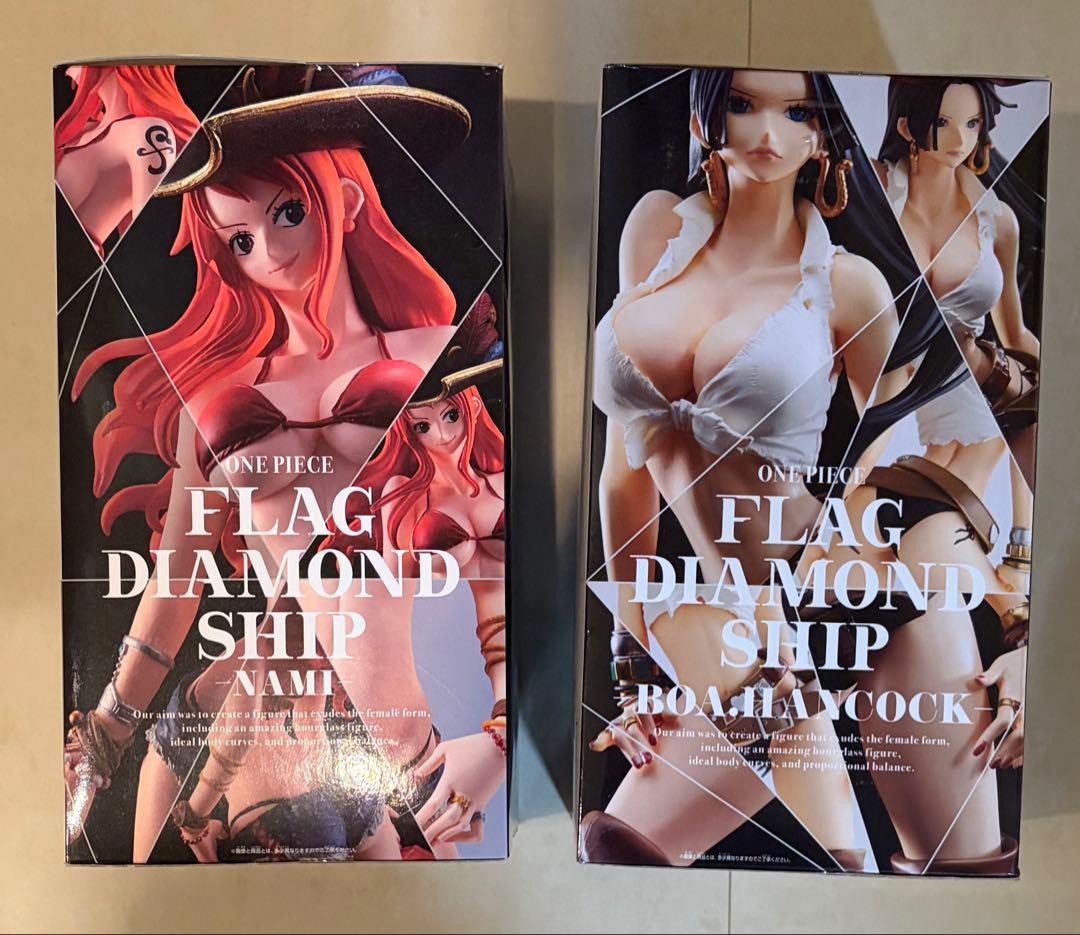 ワンピース FLAG DIAMOND SHIP ハンコックナミ 2体セット
