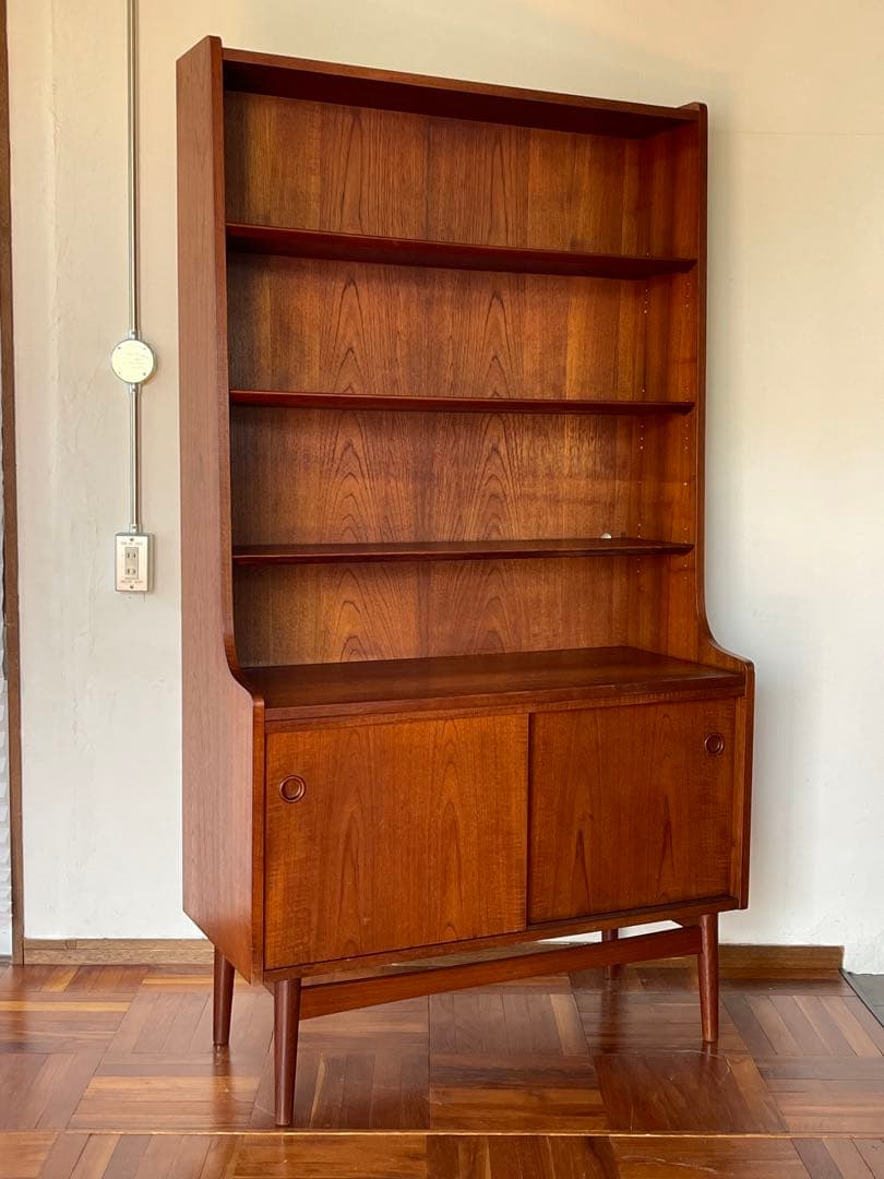 北欧 デンマーク ヴィンテージ チーク オイルフィニッシュ ブックシェルフ