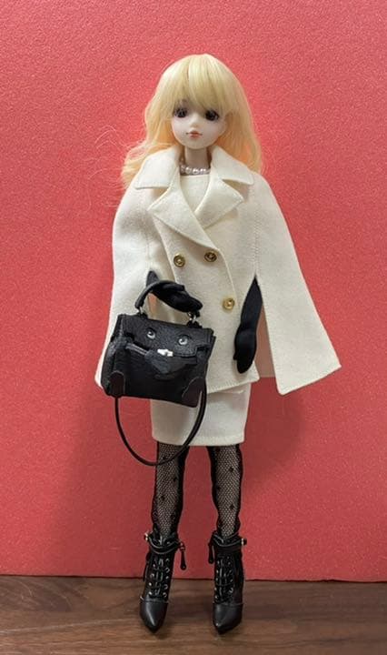 ★ハンドメイド★ミニチュア キャラクター バッグ ブラック ドールアウトフィット