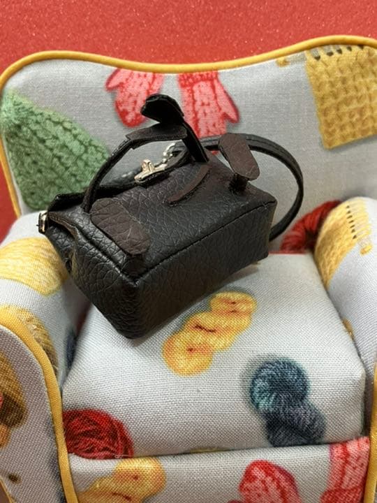 ★ハンドメイド★ミニチュア キャラクター バッグ ブラック ドールアウトフィット