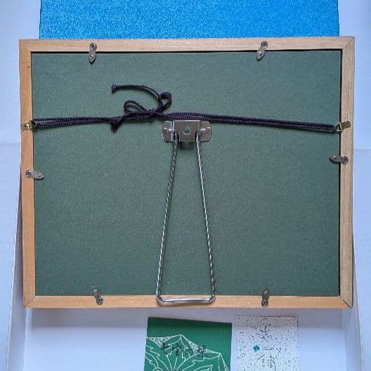 【極美品/未使用】錫半 稲葉七宝 錦雲軒 京七宝 鴛鴦 額装 スタンド付 縁起物