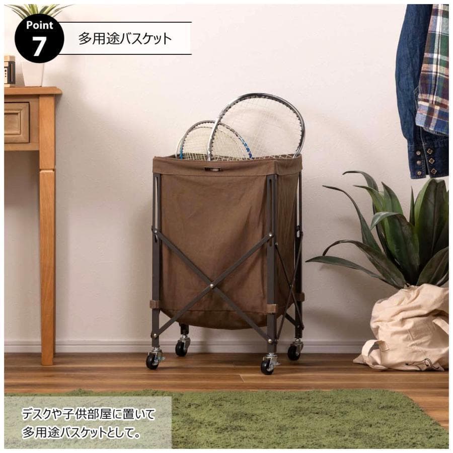 東谷 フォールディングバスケットワゴン MIP-74BR 885