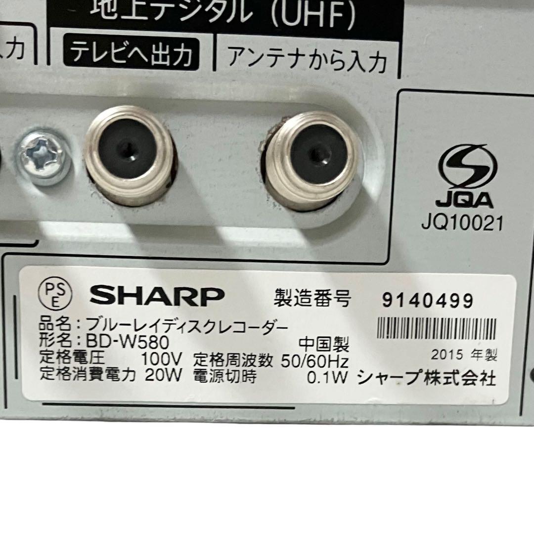 シャープ アクオス 2番組同時録画 ブルーレイレコーダー BD-W580