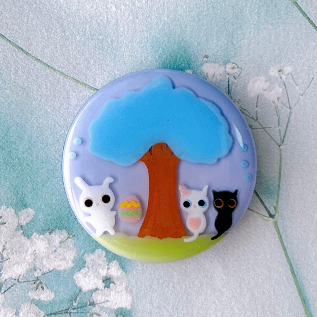 ひなた♡様　ブローチ1点　製作個数1つ　ヘアゴム　ブローチ　レジン　猫