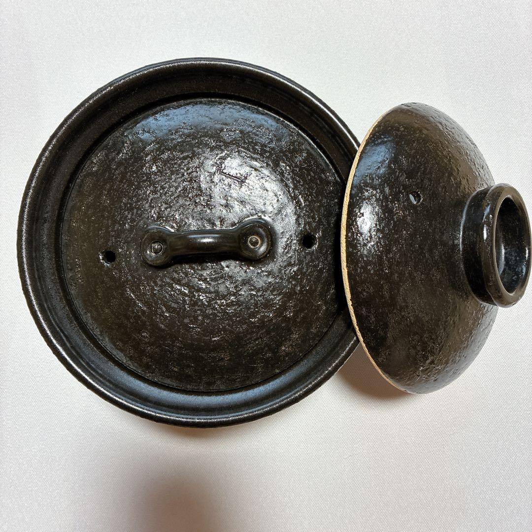 極美品 AKOMEYA TOKYO/ 有田焼 黒釉 ごはん土鍋 1.5合