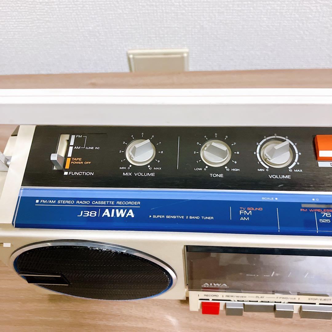 【超希少】AIWA CS-J38 カセットデッキ　ラジカセ