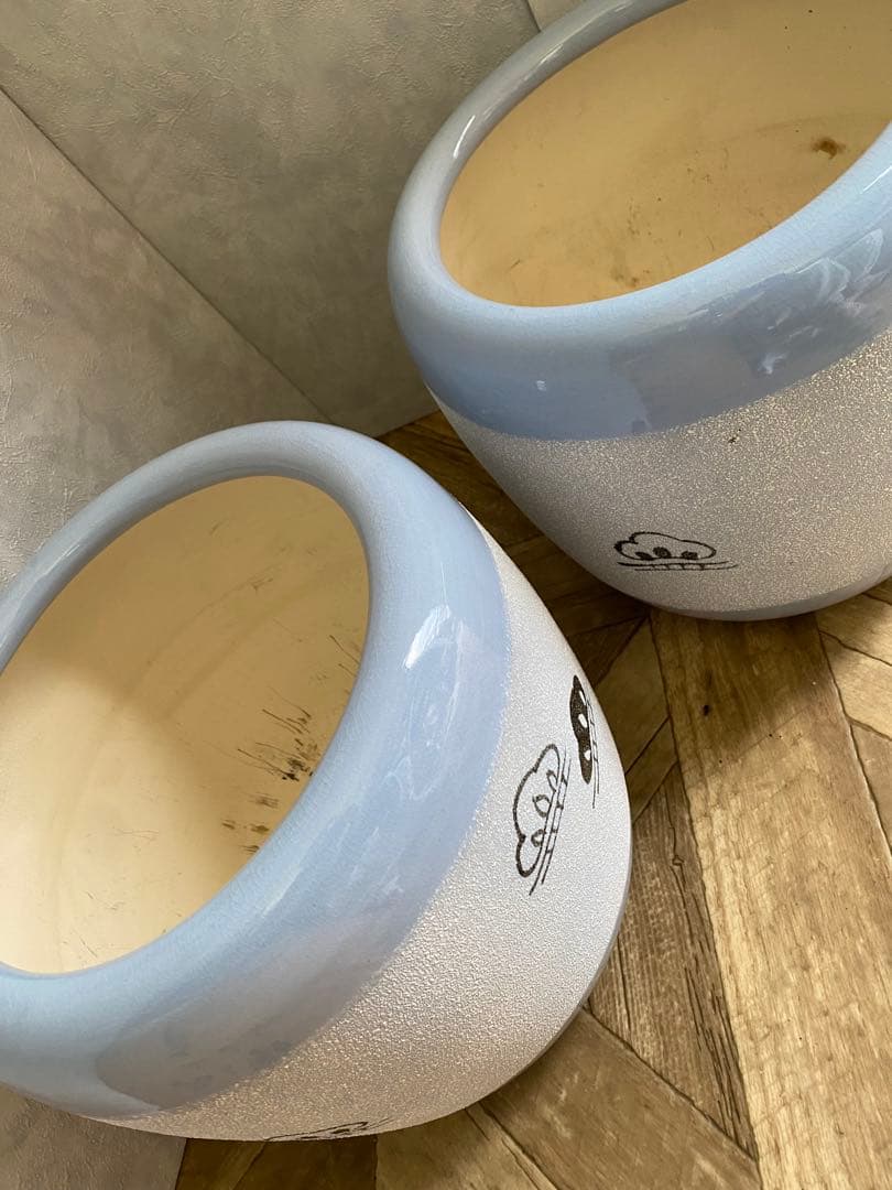 火鉢　2つ　メダカ鉢　睡蓮鉢　鉢カバー