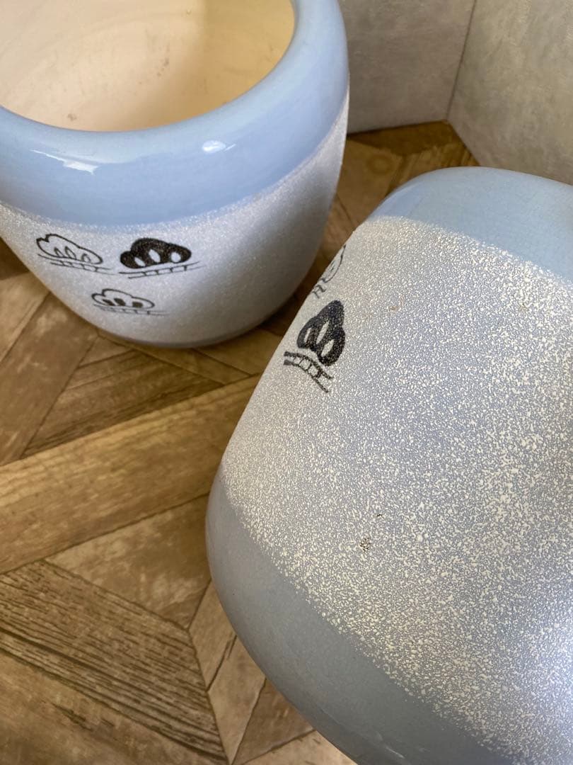 火鉢　2つ　メダカ鉢　睡蓮鉢　鉢カバー