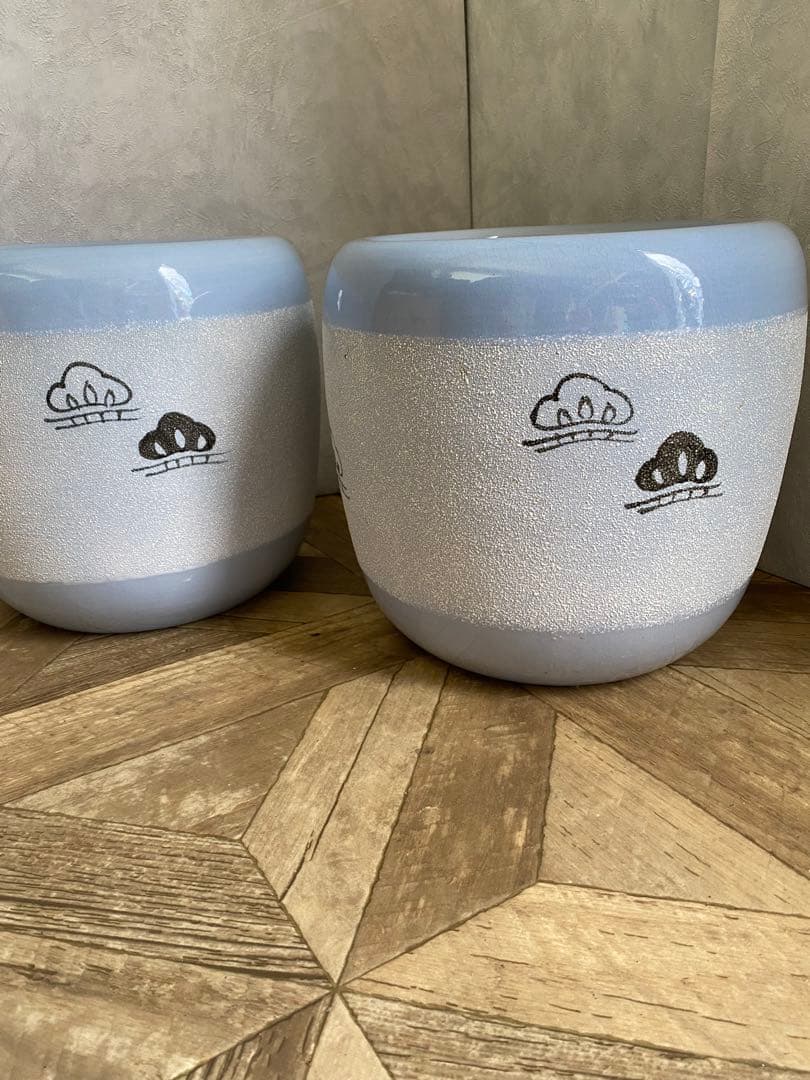 火鉢　2つ　メダカ鉢　睡蓮鉢　鉢カバー