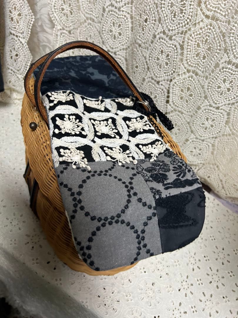 507A ミナペルホネンハンドメイド　カゴカバー