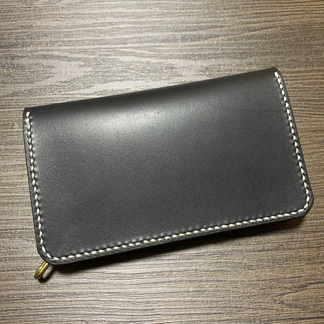 トラッカーウォレット　ミドル　ヌメ革　レザークラフト