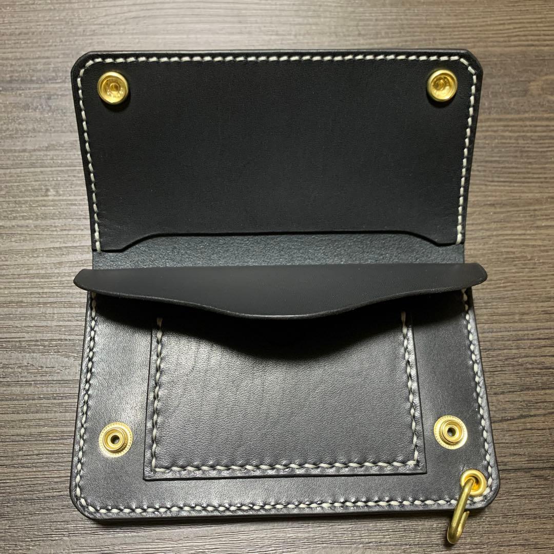 トラッカーウォレット　ミドル　ヌメ革　レザークラフト