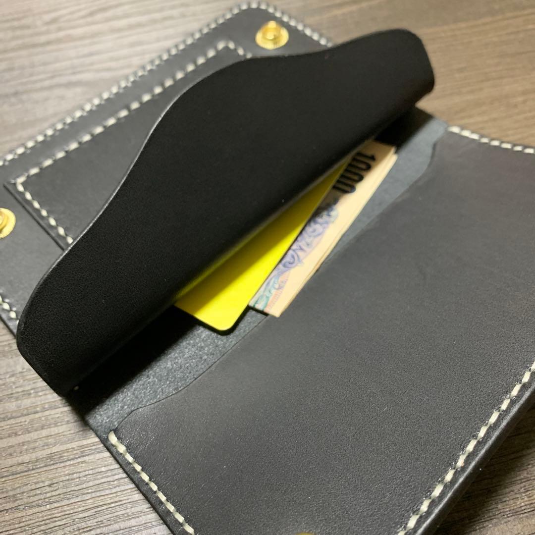 トラッカーウォレット　ミドル　ヌメ革　レザークラフト