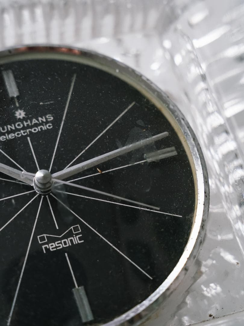 60-70's \"JUNGHANS\" クリスタル 置時計 ミッドセンチュリー
