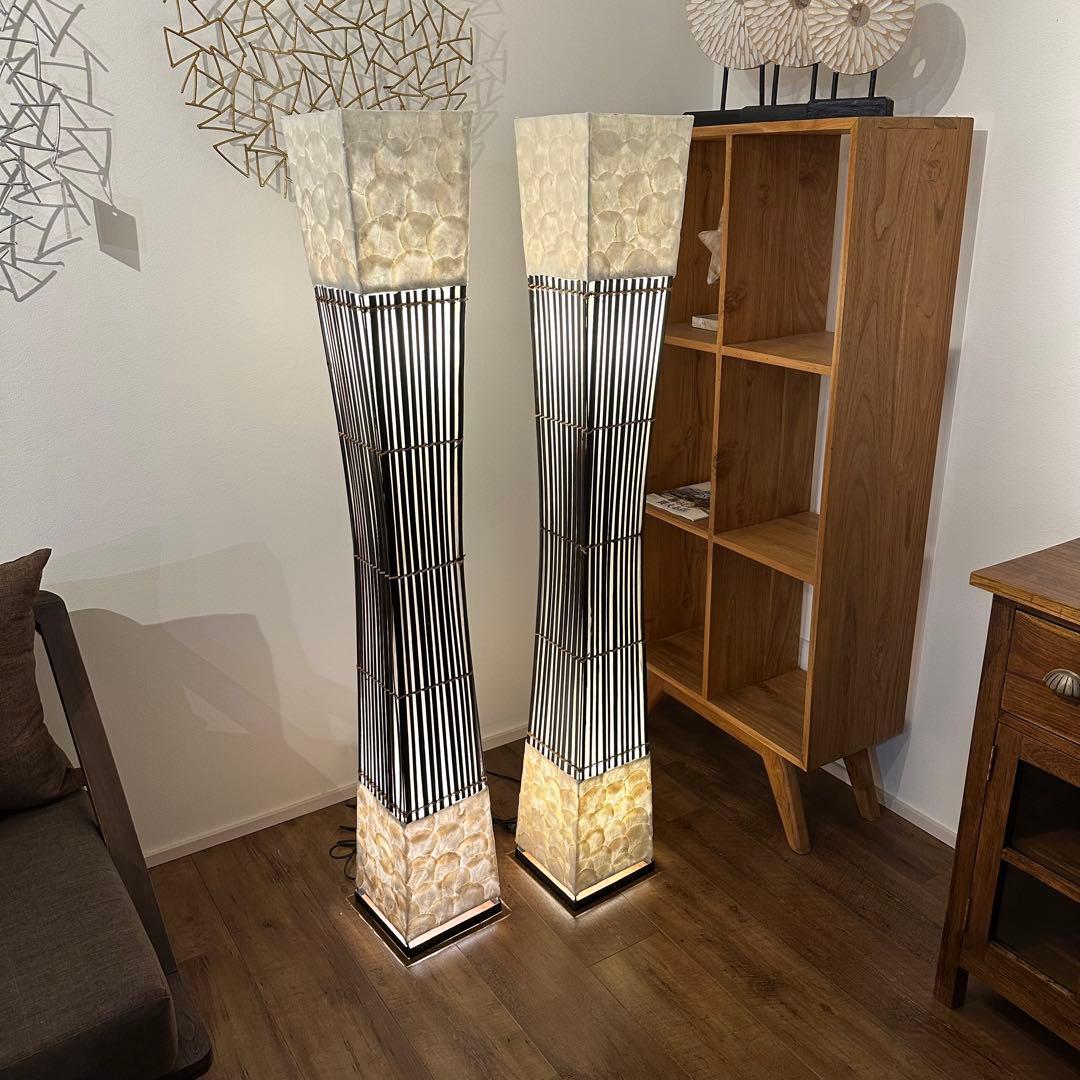 たまバリ島バンブーシェルフロアスタンド 2個セット通常55,000円が