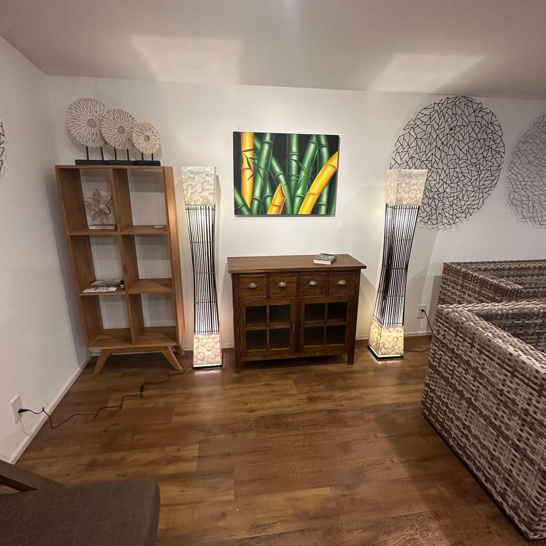 たまバリ島バンブーシェルフロアスタンド 2個セット通常55,000円が