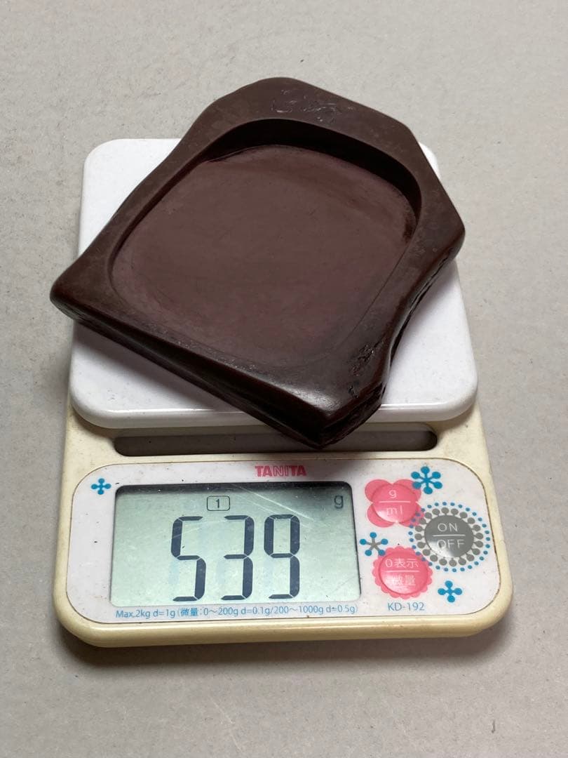 古い紅渓石硯　古い箱付　原口梅羊　宮崎県延岡