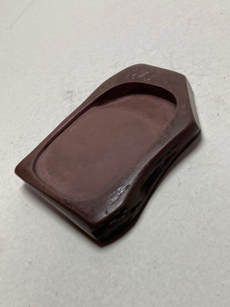 古い紅渓石硯　古い箱付　原口梅羊　宮崎県延岡