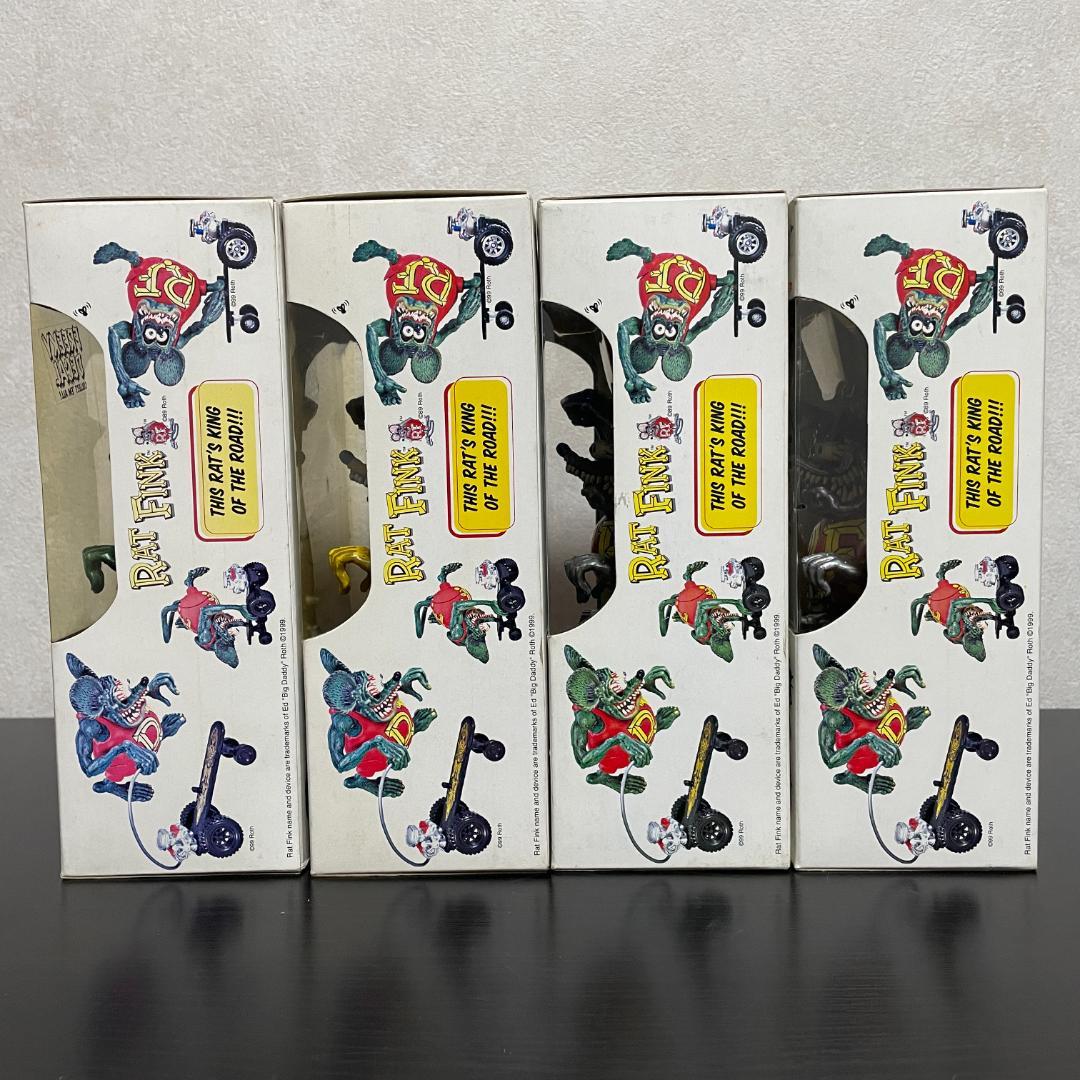 【希少】ラットフィンク フィギュア スケボー Rat Fink 箱付 4体セット