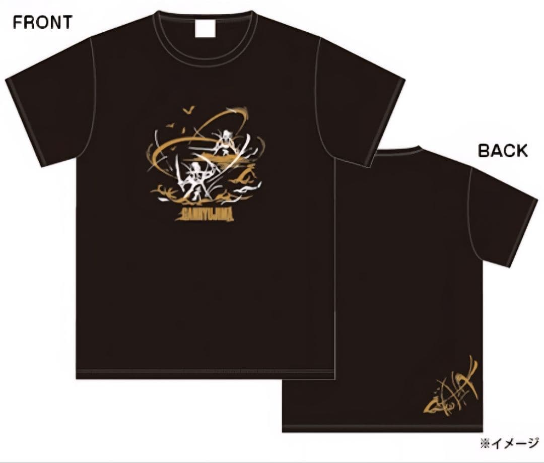 舞台巌流島　Tシャツ(ブラック×ゴールド×ホワイト)　Mサイズ