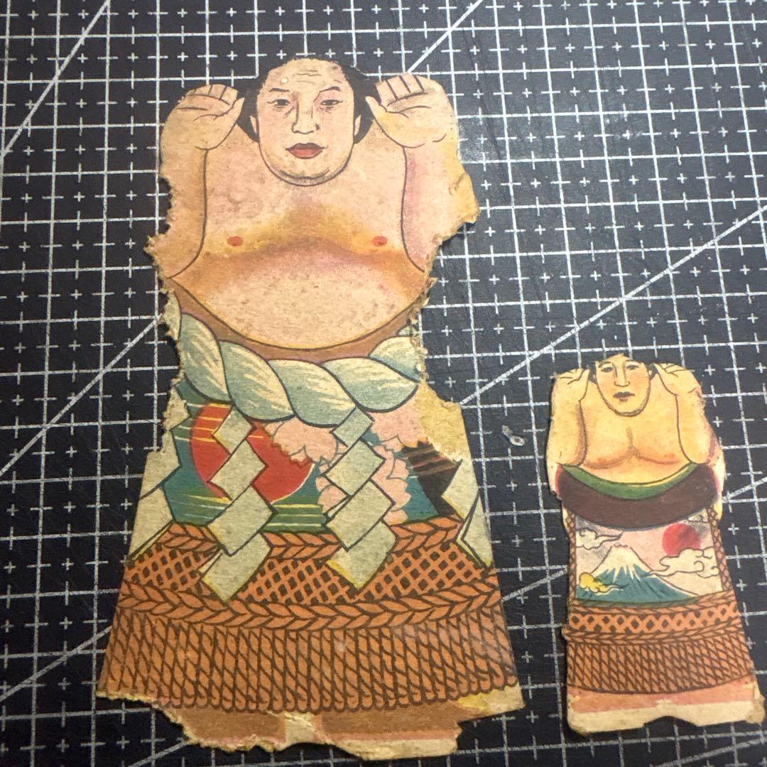 大相撲力士 相撲人形 レア面子 めんこ 3枚セット