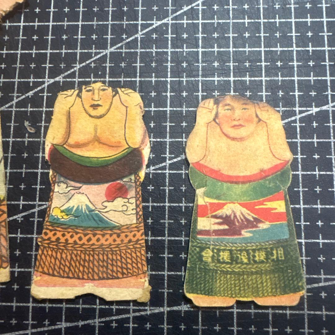 大相撲力士 相撲人形 レア面子 めんこ 3枚セット