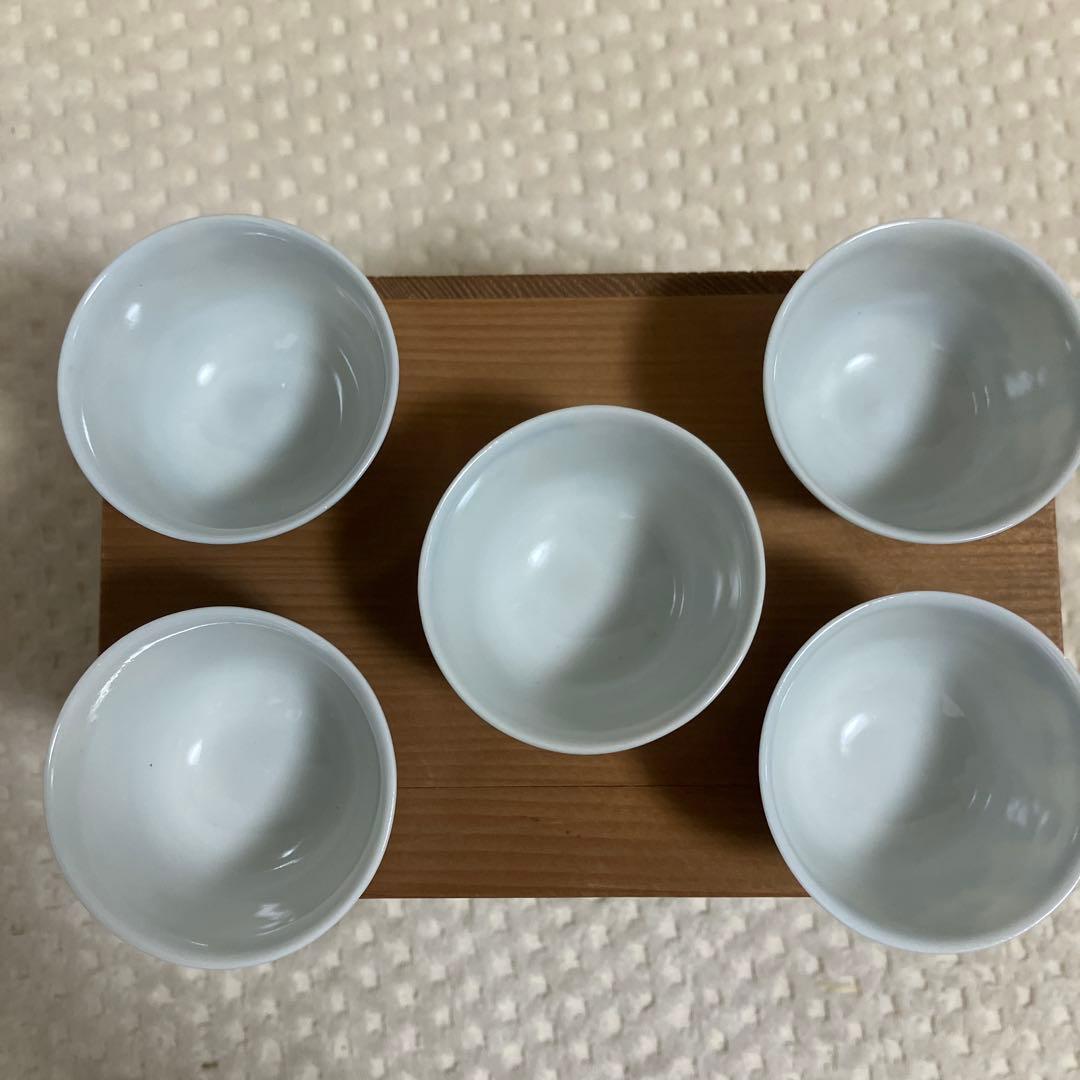 【蔵京陶苑】煎茶道具 小茶器揃 染付 祈峰造 急須 湯呑 湯冷まし 加藤和峰