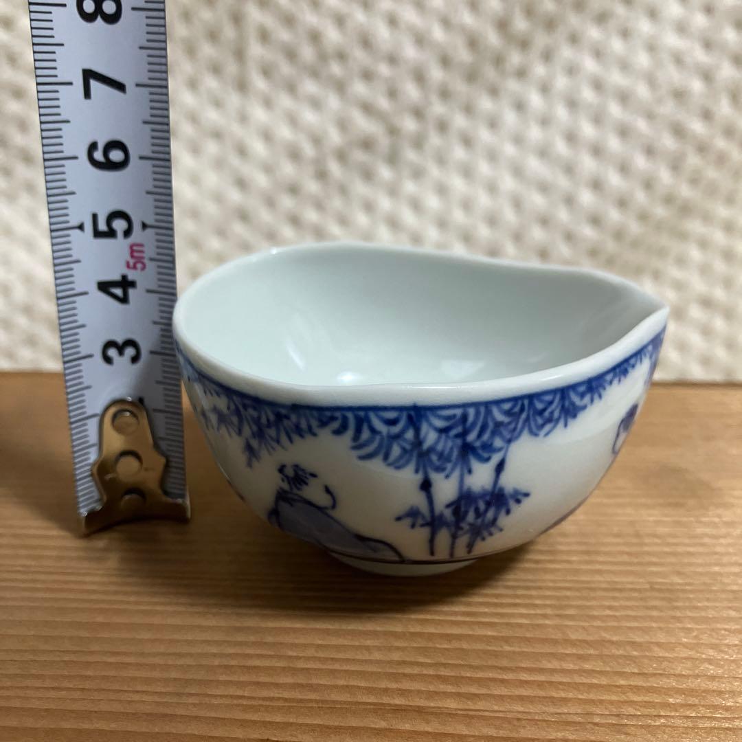 【蔵京陶苑】煎茶道具 小茶器揃 染付 祈峰造 急須 湯呑 湯冷まし 加藤和峰