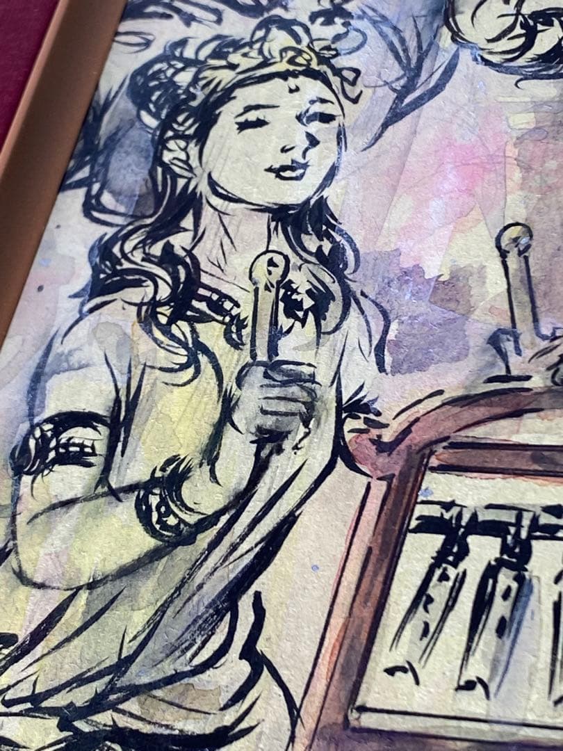 2886❣️近藤　大理　　絵画　　阿弥陀衆来迎越天楽