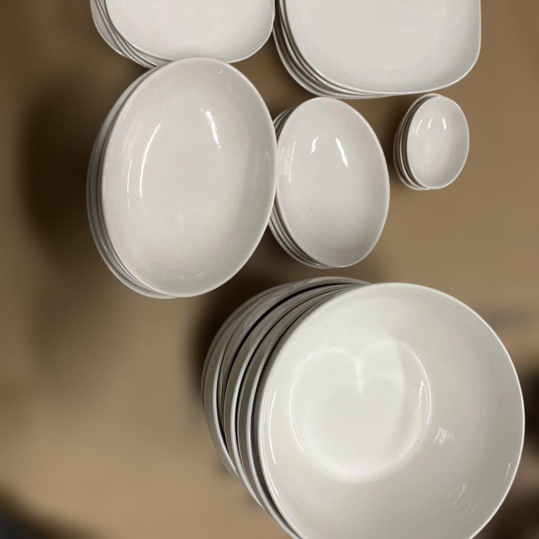 白い陶器の皿セット　42枚セット　新品未使用