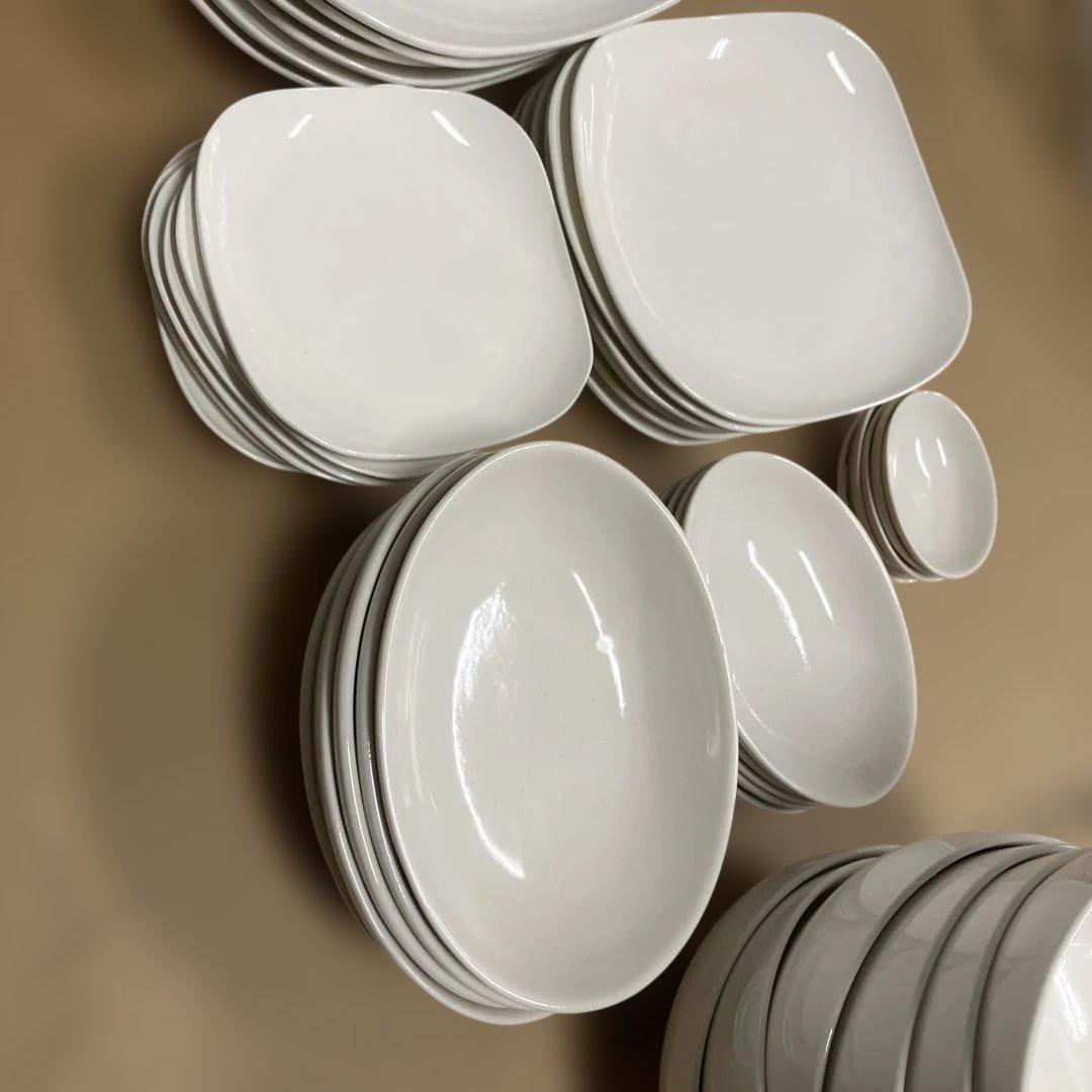 白い陶器の皿セット　42枚セット　新品未使用