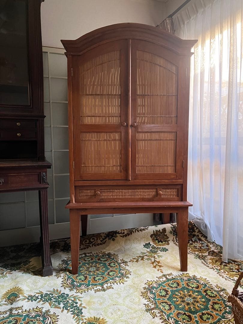 希少 アジアン キャビネット インテリア バンブー アンティーク インテリア