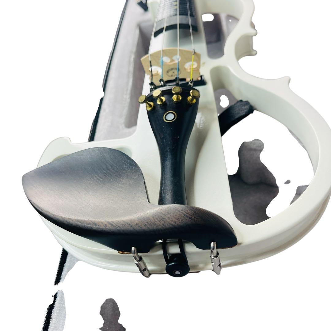 【即購入OK】ENNBOM エレキ　バイオリン ホワイト 付属品多数