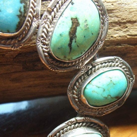 ヴィンテージシルバー925 ナバホ ナジャ ターコイズペンダント53.7g