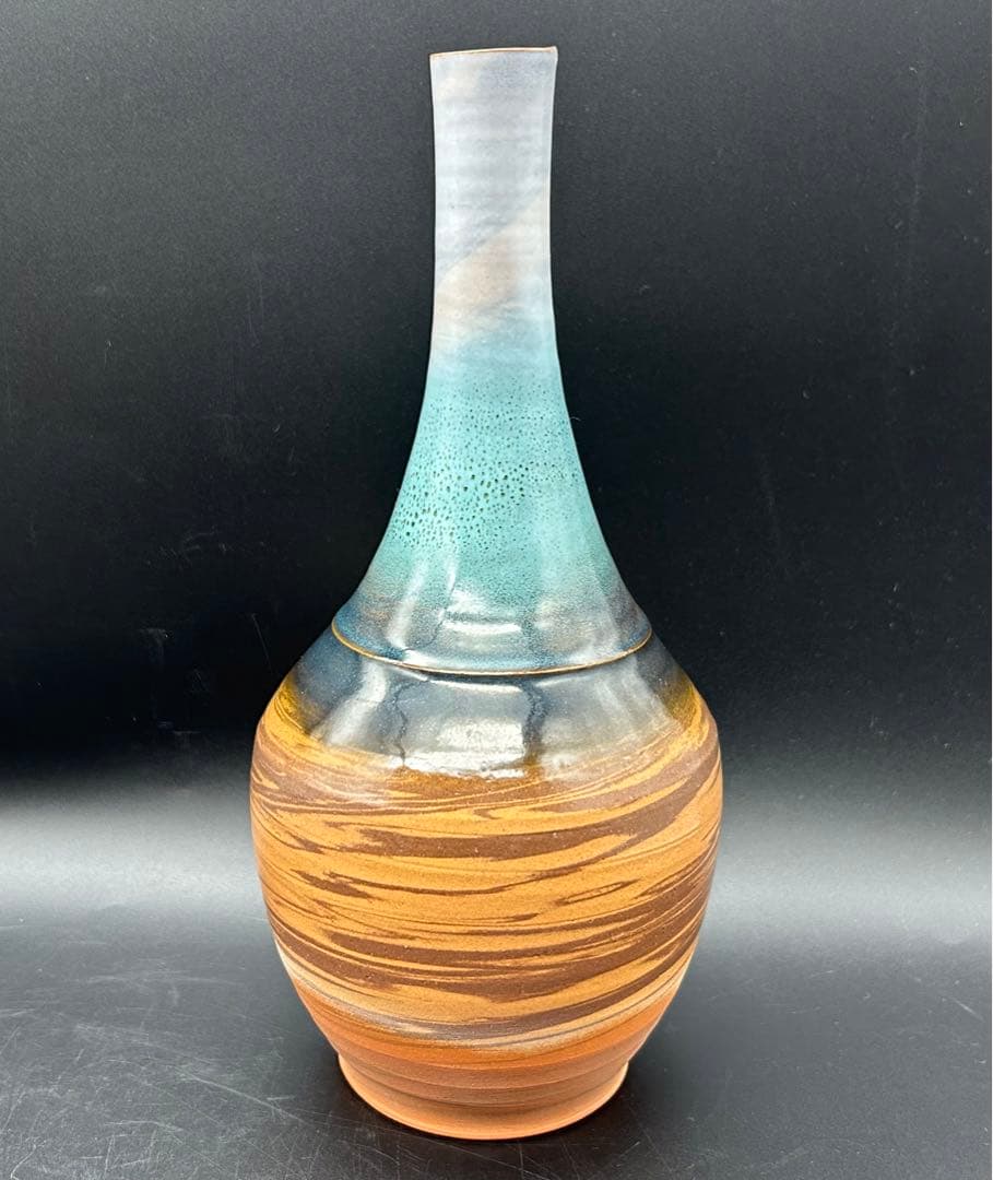 【希少】萩焼 大和努　花瓶　山口県無形文化財 大和保男次男