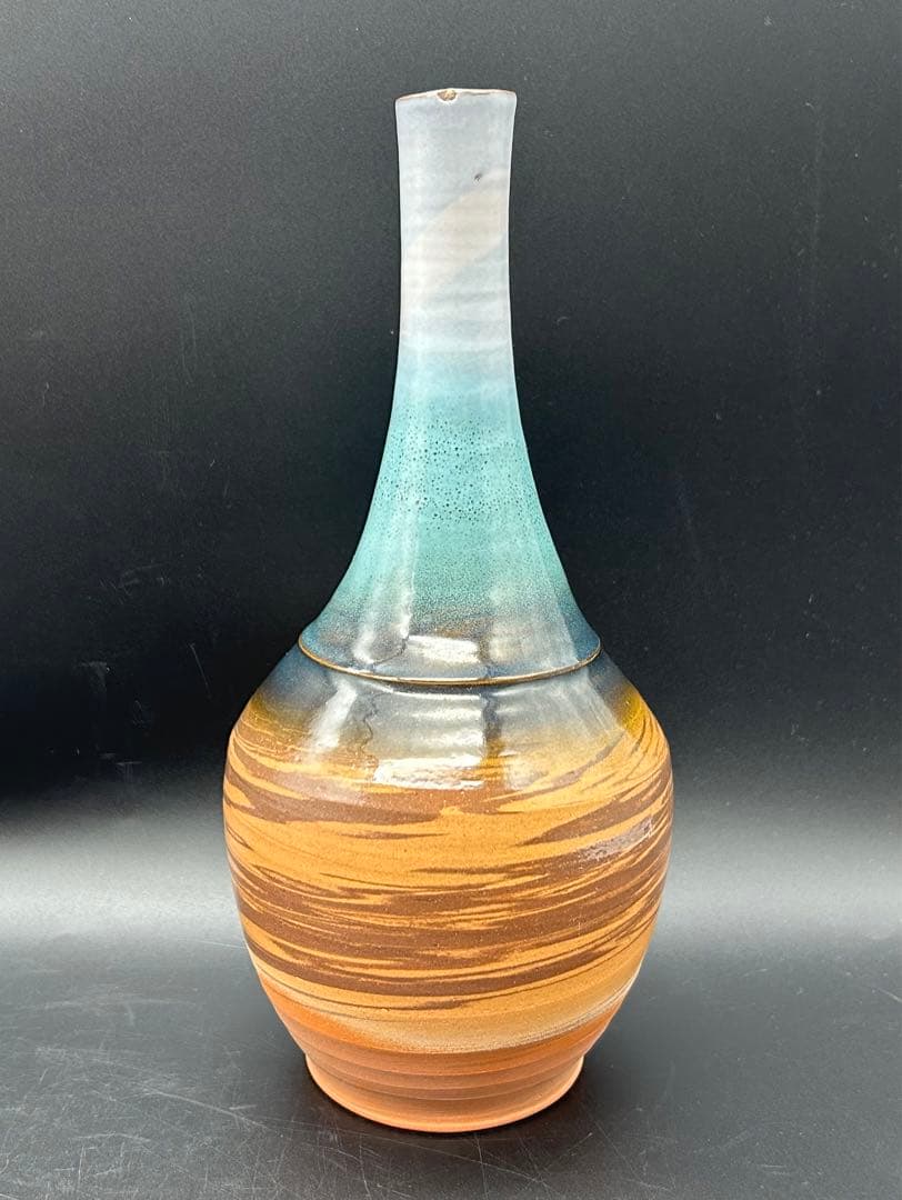 【希少】萩焼 大和努　花瓶　山口県無形文化財 大和保男次男