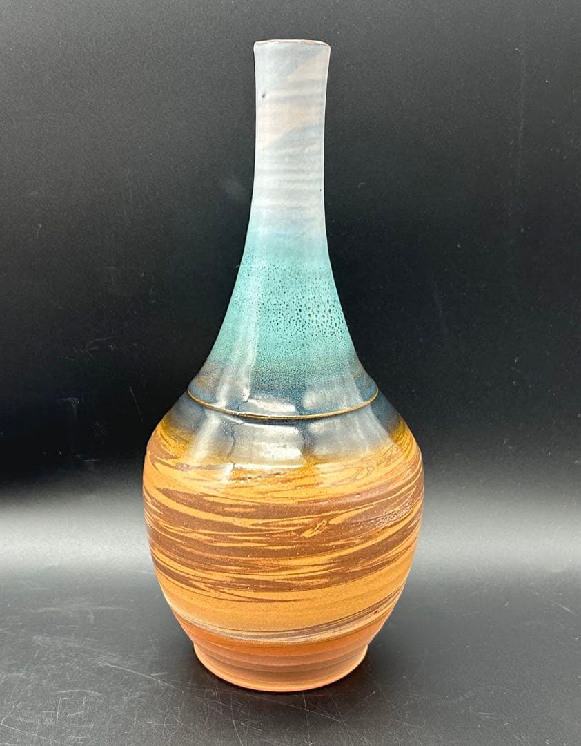 【希少】萩焼 大和努　花瓶　山口県無形文化財 大和保男次男