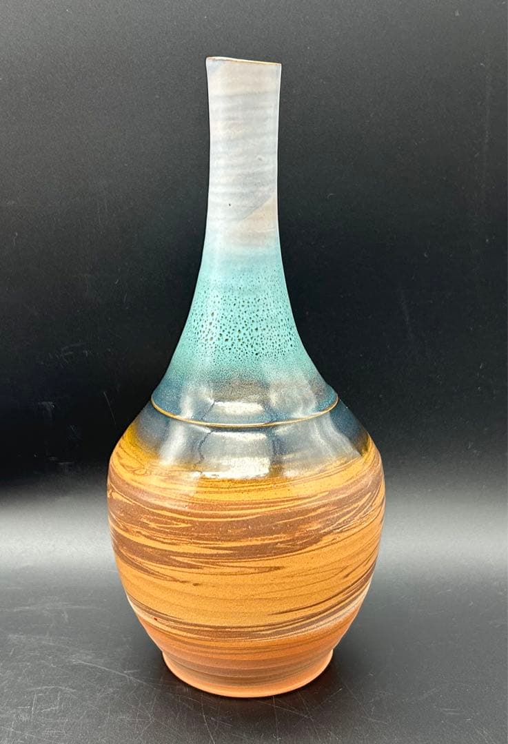 【希少】萩焼 大和努　花瓶　山口県無形文化財 大和保男次男