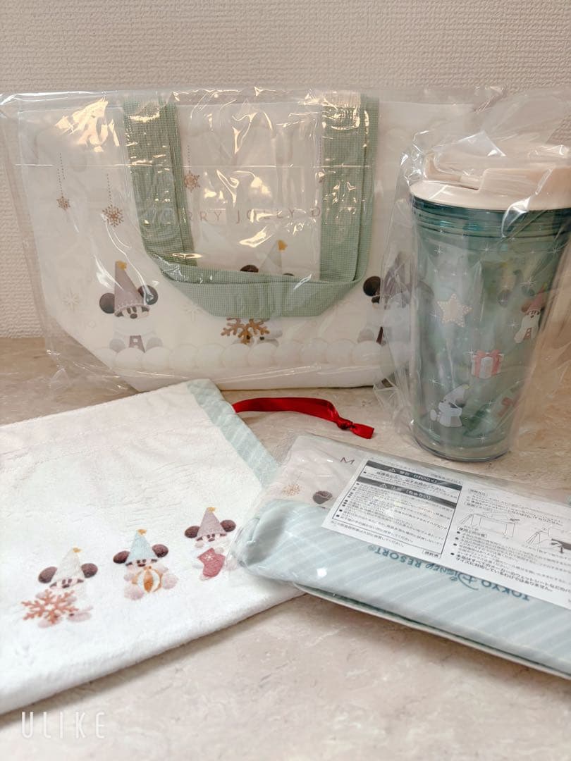 水色　リルリンリン　クリスマス　2025 スーベニア　巾着　 4点　セット