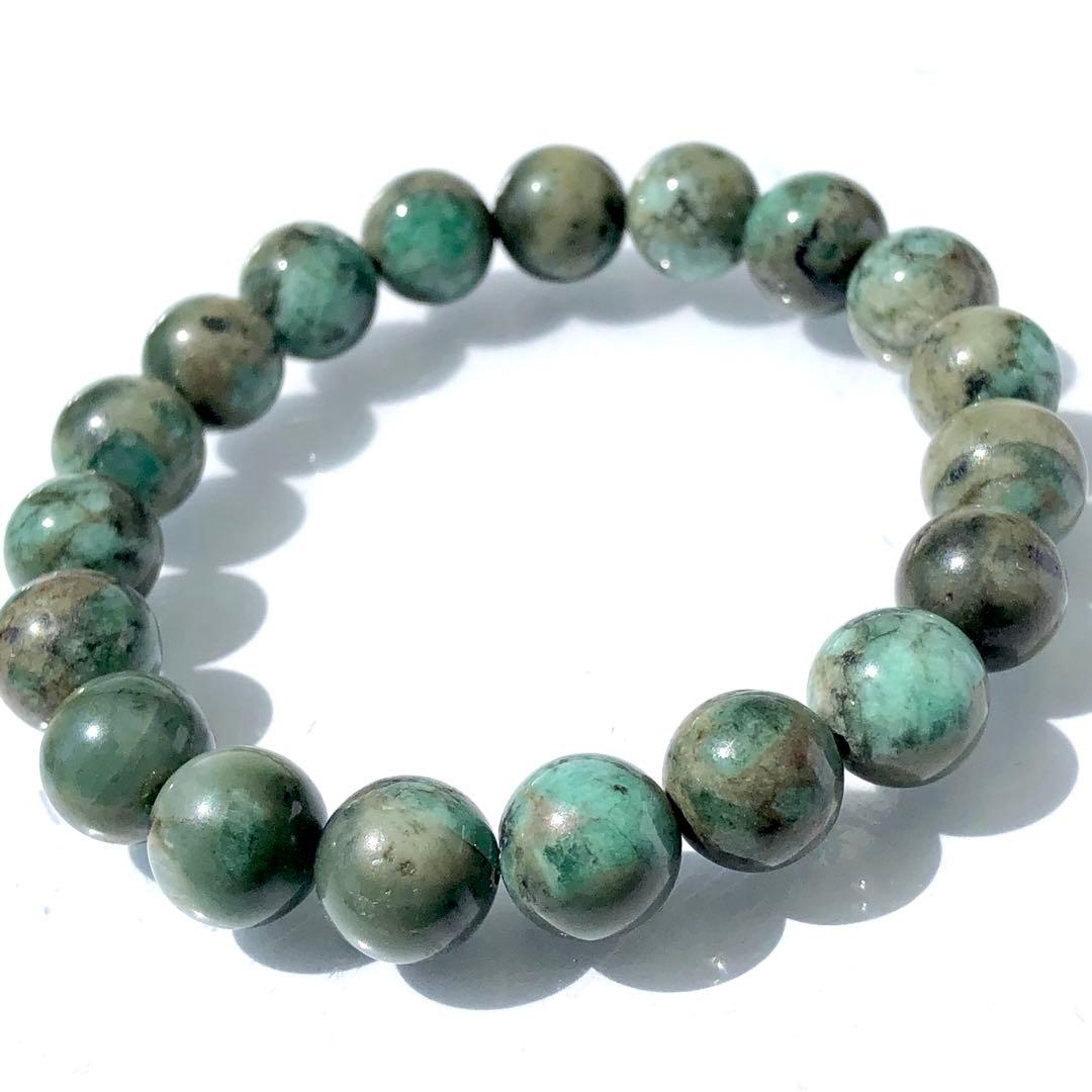 コロンビア産 エメラルドブレスレット約 10ミリ y1643