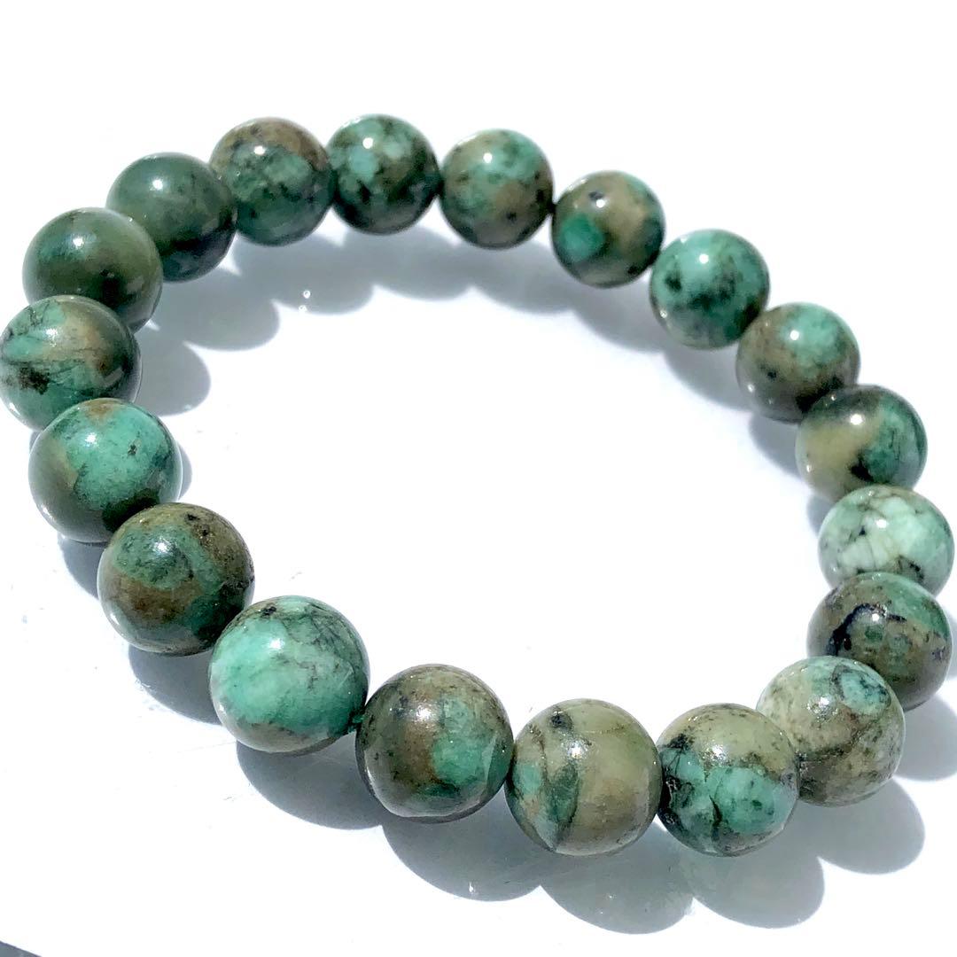 コロンビア産 エメラルドブレスレット約 10ミリ y1643