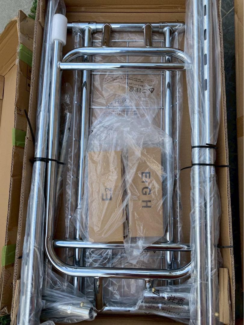 ハンガーラック　パイプハンガー　耐荷重150kg スタンド棚付　伸縮　高さ調節可