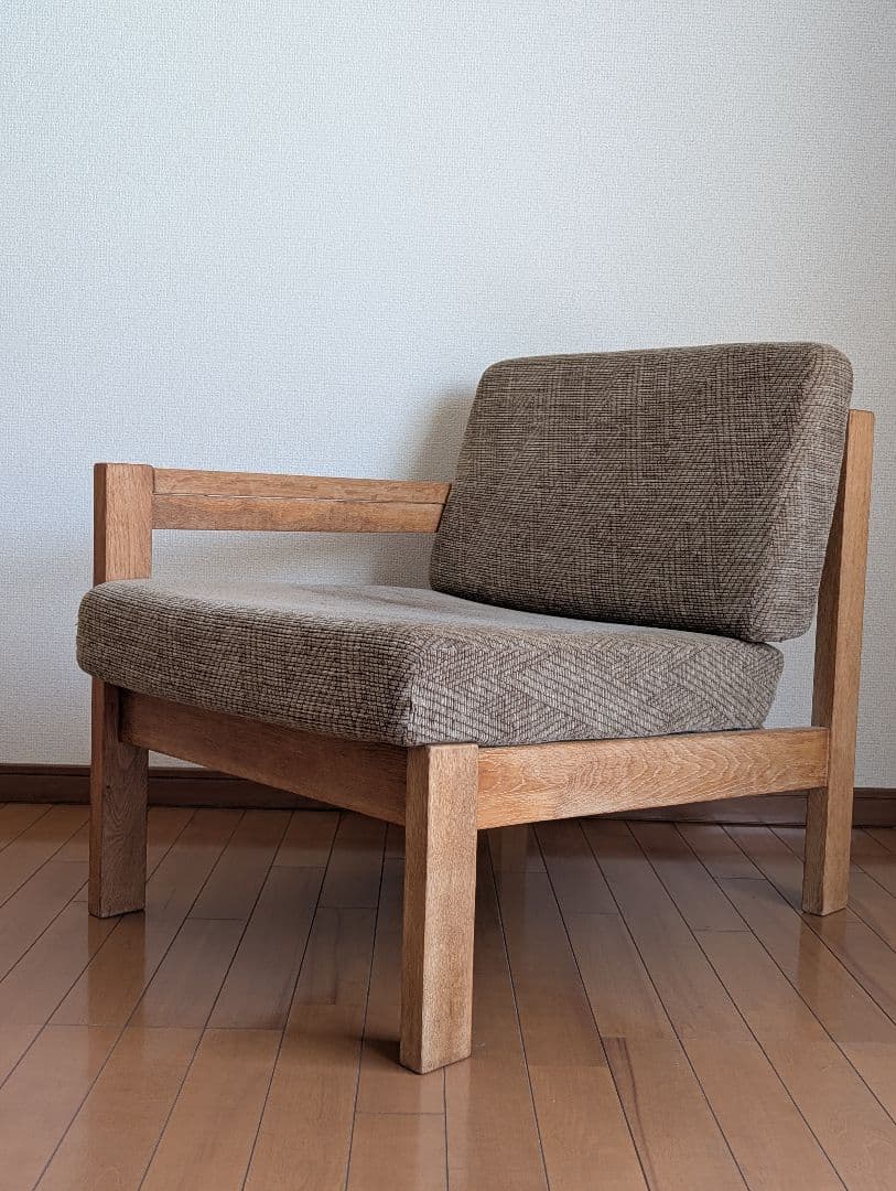 のんき大将　北欧ヴィンテージソファ　オーク　右アーム