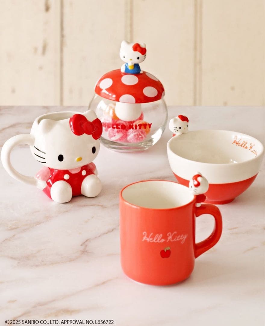 ワンズテラス ハローキティ きのこキャニスター 新品 サンリオコラボ