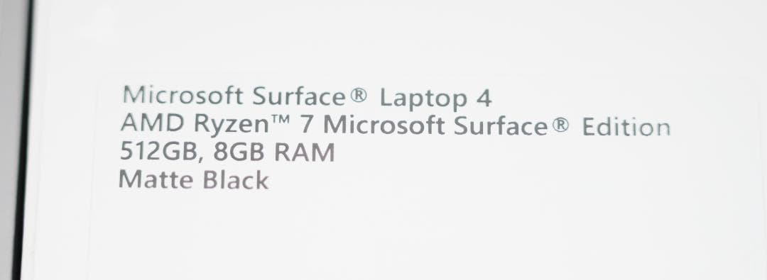 美品 Surface Laptop 4 15inch 512GB RAM8GB