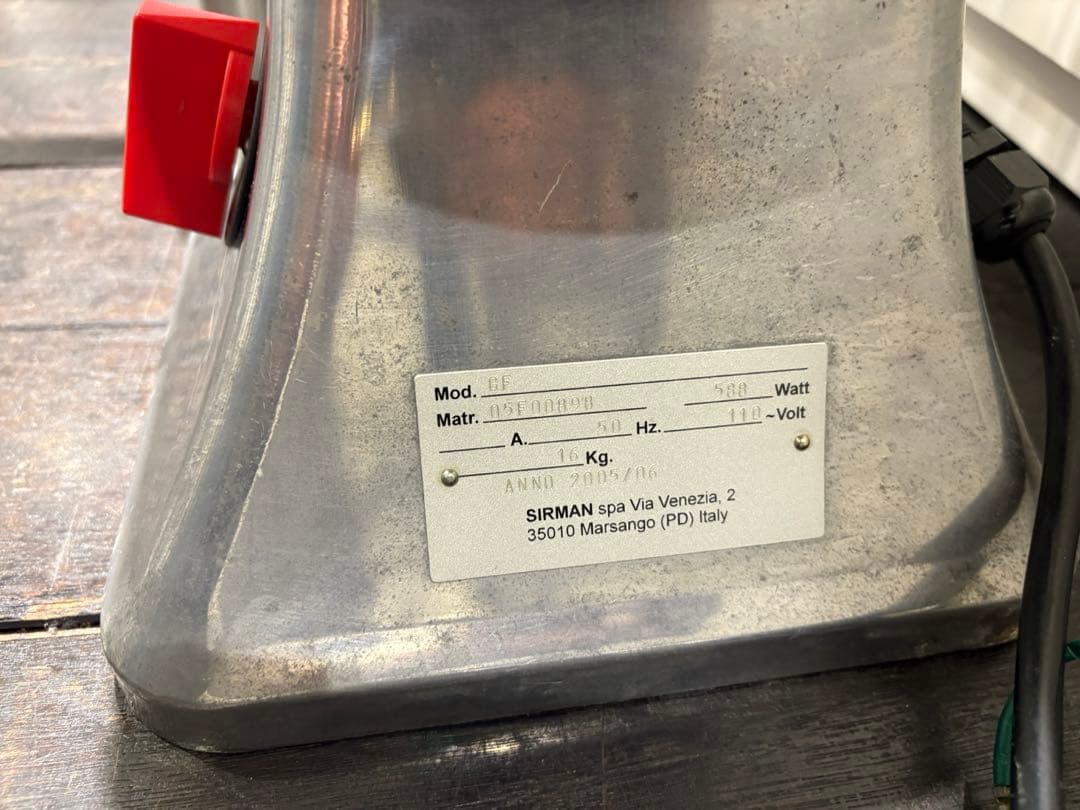 【Sirman】電動チーズグレーター(チーズおろし器) GFシリーズ