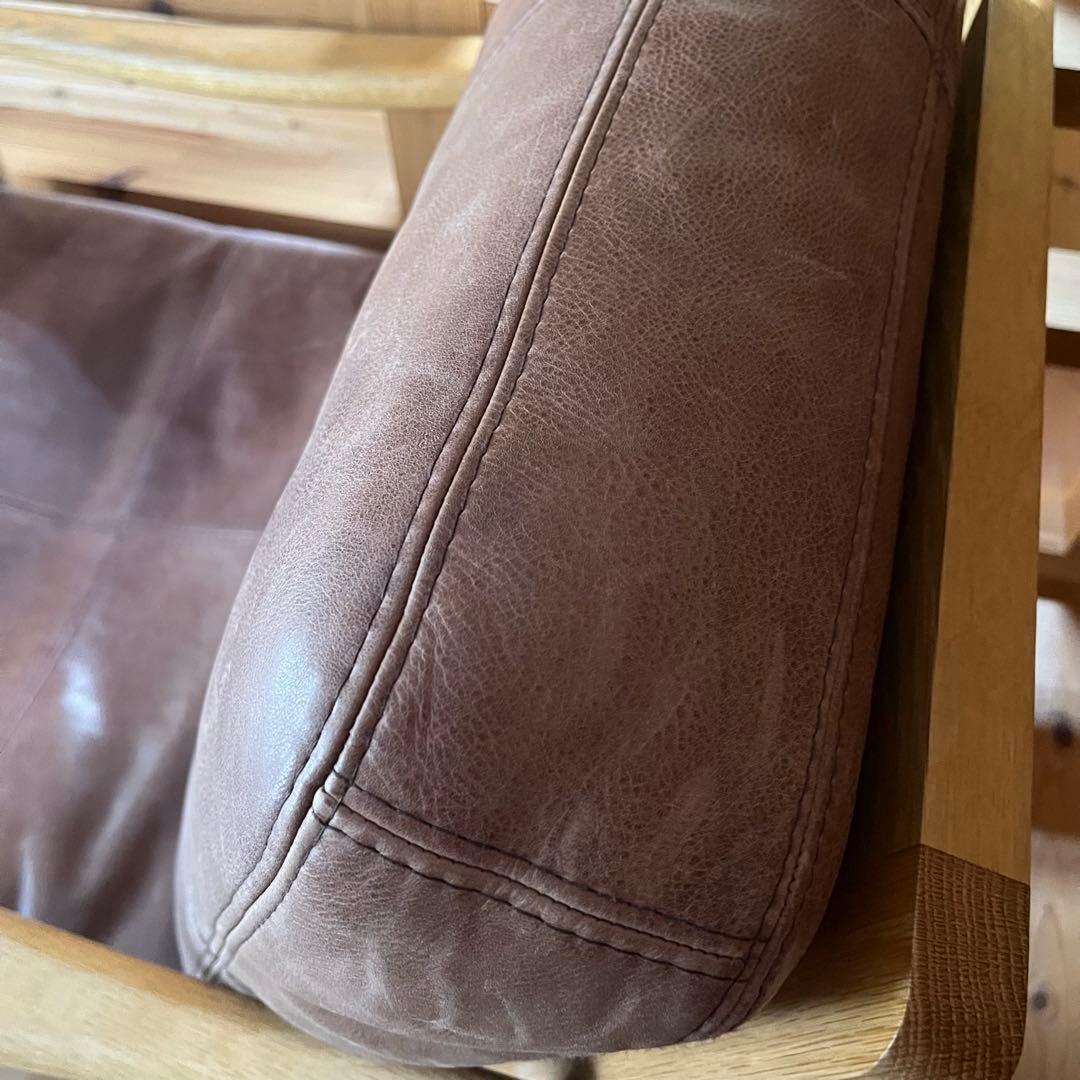 最終値下げ　1人掛けソファ オーデンセ オーク　本革　イエノワ　ienowa